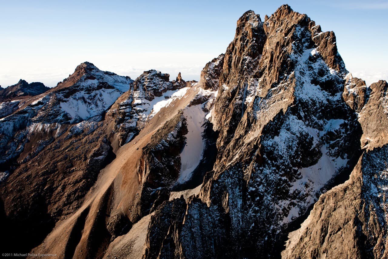 Photo of Mt Kenya. Credit Tropic Air